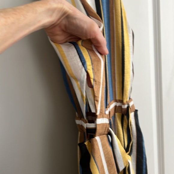 Sandro taila striped linen-blend maxi dress Size - 38/US 6 - Picture 10 of 16